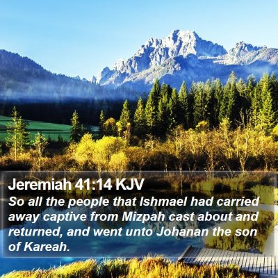 Jeremiah 41:14 KJV Bible Verse Image