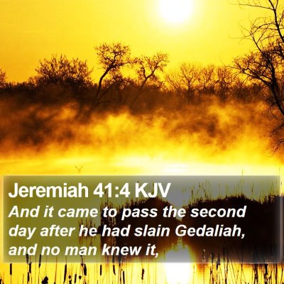 Jeremiah 41:4 KJV Bible Verse Image