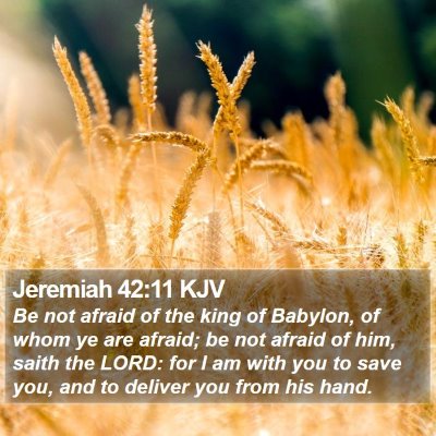 Jeremiah 42:11 KJV Bible Verse Image
