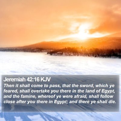 Jeremiah 42:16 KJV Bible Verse Image