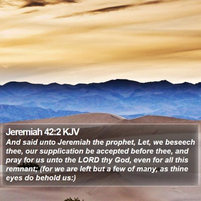 Jeremiah 42:2 KJV Bible Verse Image