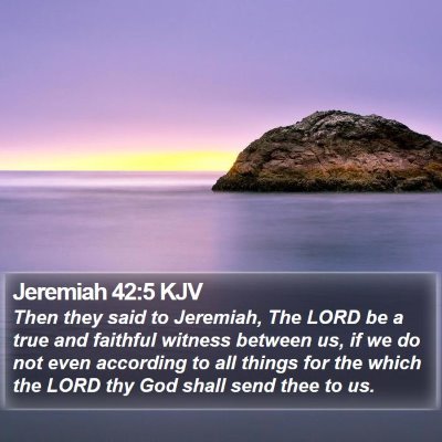 Jeremiah 42:5 KJV Bible Verse Image