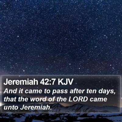 Jeremiah 42:7 KJV Bible Verse Image