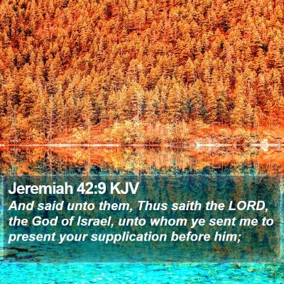 Jeremiah 42:9 KJV Bible Verse Image