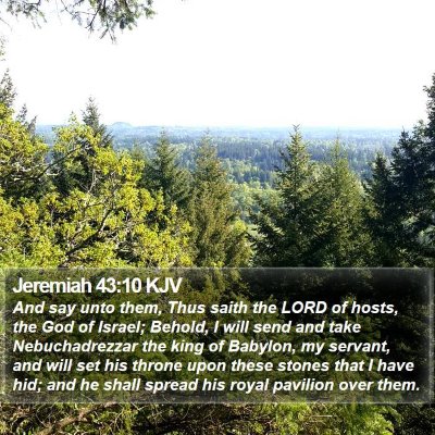 Jeremiah 43:10 KJV Bible Verse Image