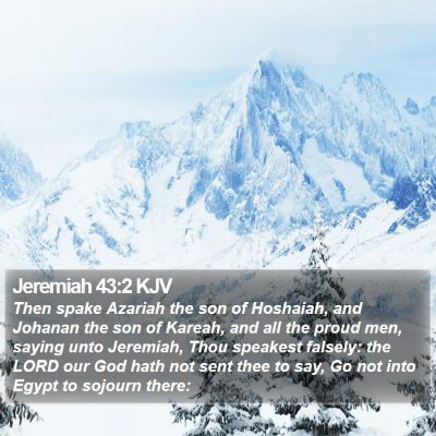 Jeremiah 43:2 KJV Bible Verse Image