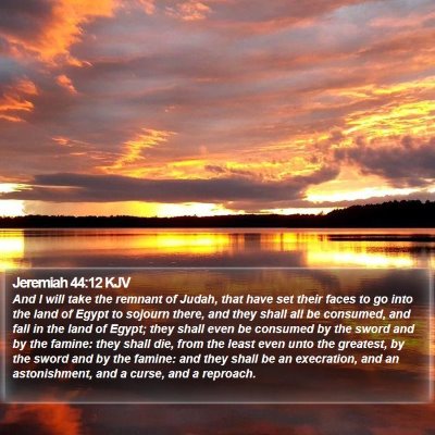 Jeremiah 44:12 KJV Bible Verse Image