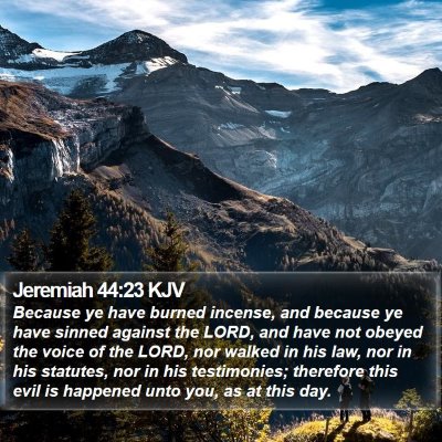 Jeremiah 44:23 KJV Bible Verse Image
