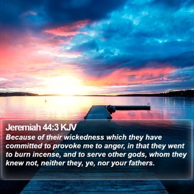 Jeremiah 44:3 KJV Bible Verse Image