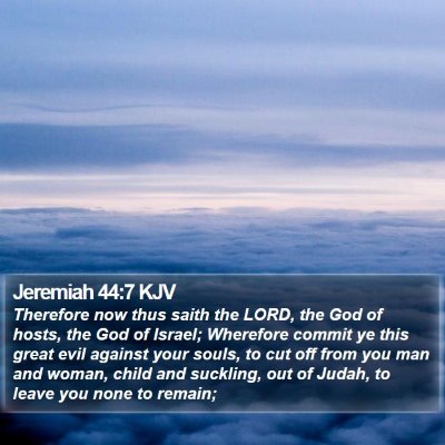 Jeremiah 44:7 KJV Bible Verse Image