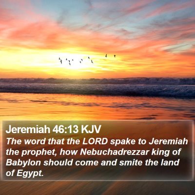 Jeremiah 46:13 KJV Bible Verse Image