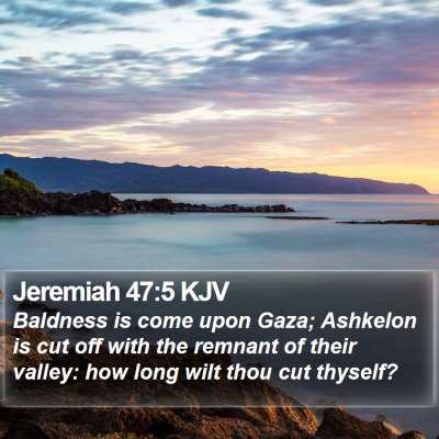 Jeremiah 47:5 KJV Bible Verse Image