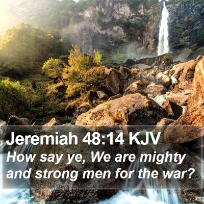Jeremiah 48:14 KJV Bible Verse Image