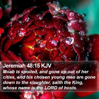 Jeremiah 48:15 KJV Bible Verse Image
