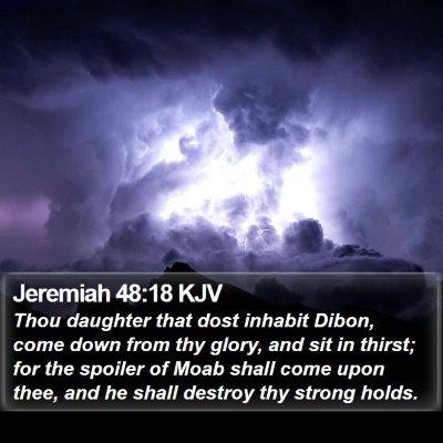 Jeremiah 48:18 KJV Bible Verse Image