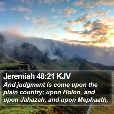 Jeremiah 48:21 KJV Bible Verse Image
