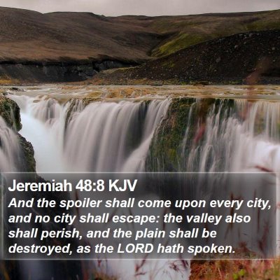 Jeremiah 48:8 KJV Bible Verse Image