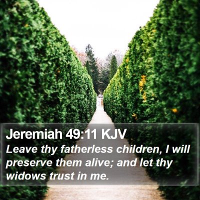Jeremiah 49:11 KJV Bible Verse Image