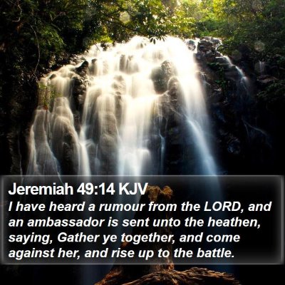 Jeremiah 49:14 KJV Bible Verse Image