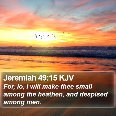 Jeremiah 49:15 KJV Bible Verse Image