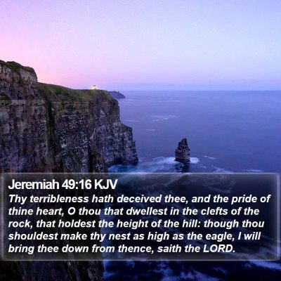 Jeremiah 49:16 KJV Bible Verse Image