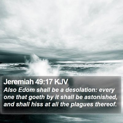 Jeremiah 49:17 KJV Bible Verse Image
