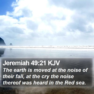 Jeremiah 49:21 KJV Bible Verse Image