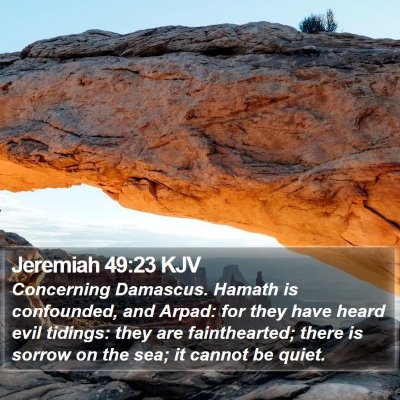 Jeremiah 49:23 KJV Bible Verse Image