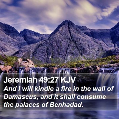 Jeremiah 49:27 KJV Bible Verse Image