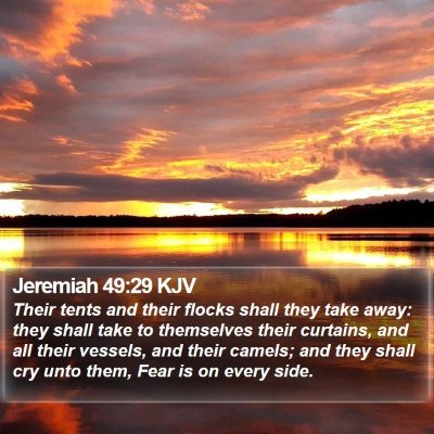 Jeremiah 49:29 KJV Bible Verse Image