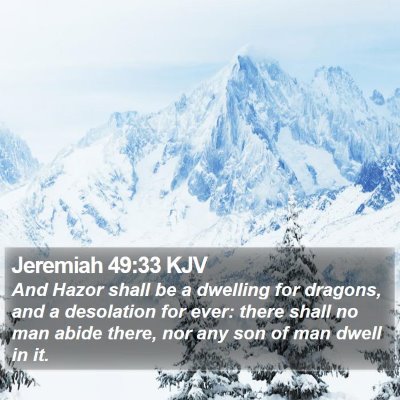 Jeremiah 49:33 KJV Bible Verse Image