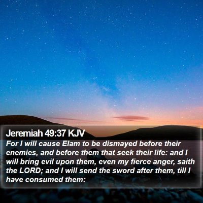 Jeremiah 49:37 KJV Bible Verse Image