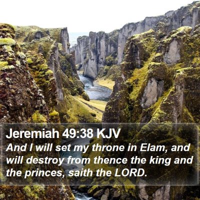 Jeremiah 49:38 KJV Bible Verse Image