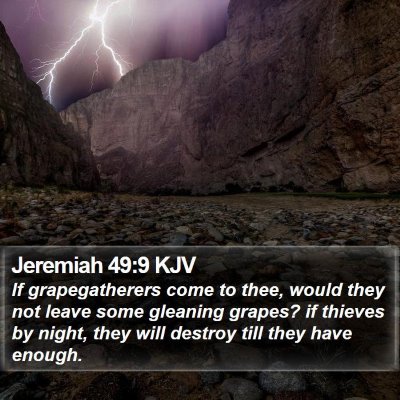 Jeremiah 49:9 KJV Bible Verse Image