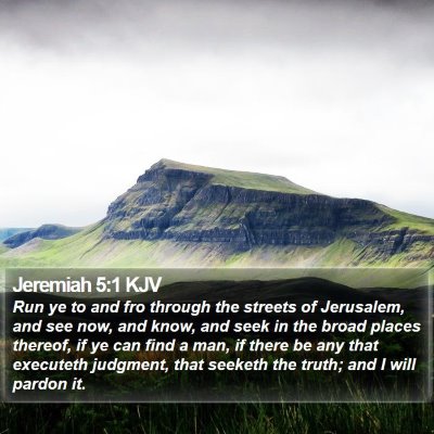 Jeremiah 5:1 KJV Bible Verse Image