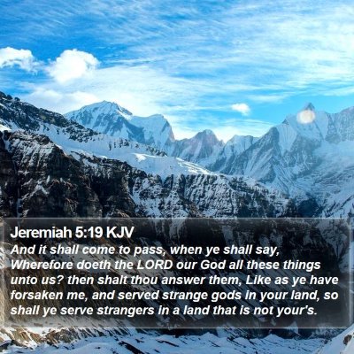 Jeremiah 5:19 KJV Bible Verse Image