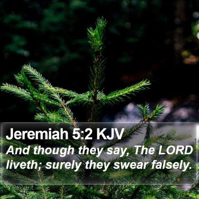 Jeremiah 5:2 KJV Bible Verse Image