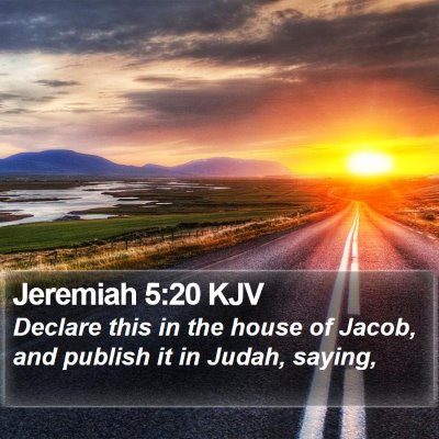 Jeremiah 5:20 KJV Bible Verse Image