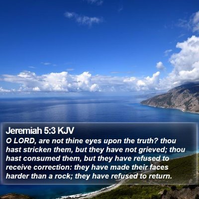 Jeremiah 5:3 KJV Bible Verse Image