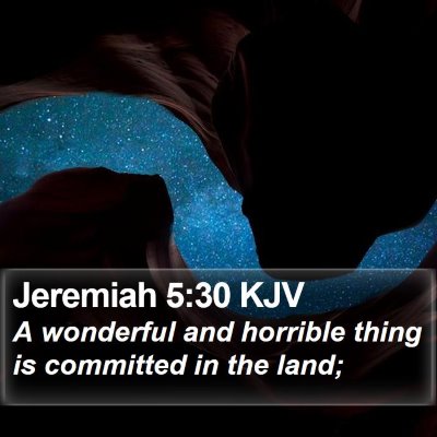 Jeremiah 5:30 KJV Bible Verse Image