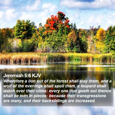 Jeremiah 5:6 KJV Bible Verse Image