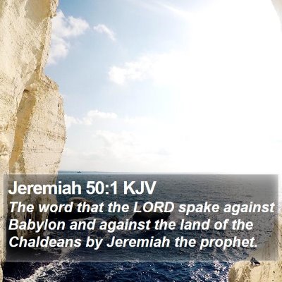 Jeremiah 50:1 KJV Bible Verse Image