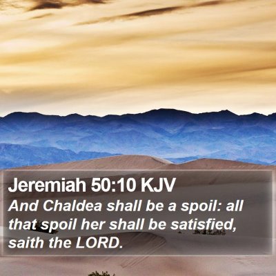 Jeremiah 50:10 KJV Bible Verse Image
