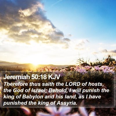 Jeremiah 50:18 KJV Bible Verse Image