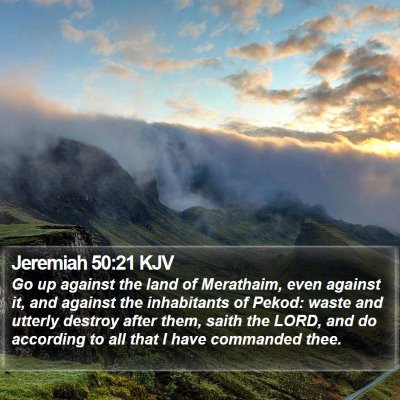 Jeremiah 50:21 KJV Bible Verse Image