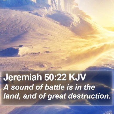 Jeremiah 50:22 KJV Bible Verse Image