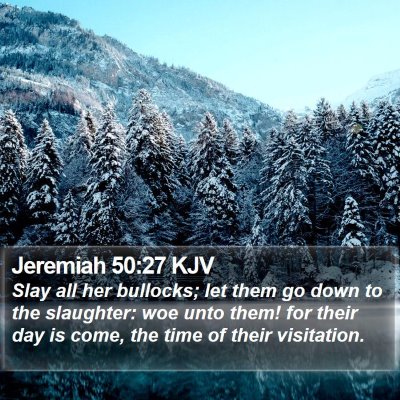 Jeremiah 50:27 KJV Bible Verse Image