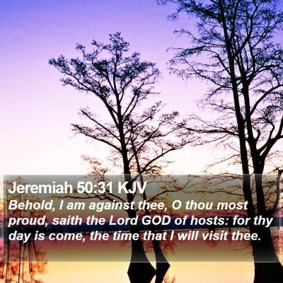 Jeremiah 50:31 KJV Bible Verse Image