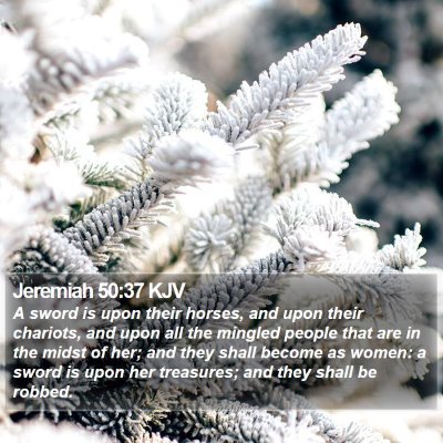 Jeremiah 50:37 KJV Bible Verse Image
