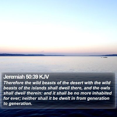 Jeremiah 50:39 KJV Bible Verse Image